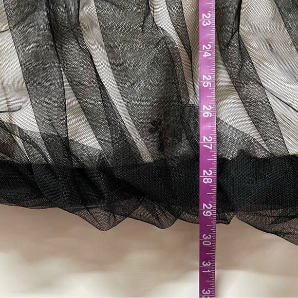 Phoebe Couture Bejeweled Tulle Overlay Strapless Formal Mini Dress NWT Size 8 - Picture 7 of 15